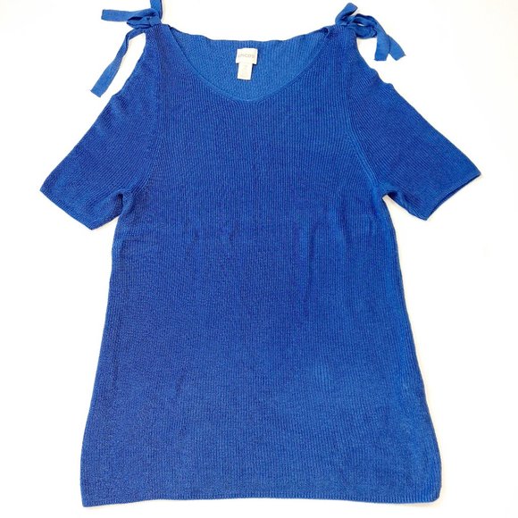Chico's Sweaters - Chico's Cold Shoulder Sweater with Ties